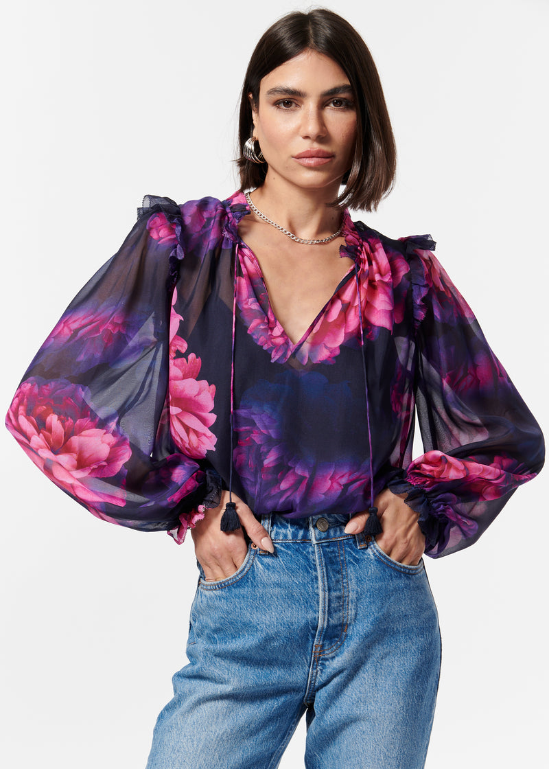 Sandy Blouse Electric Floral