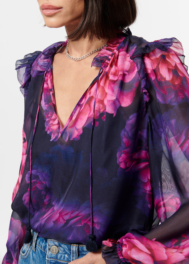 Sandy Blouse Electric Floral