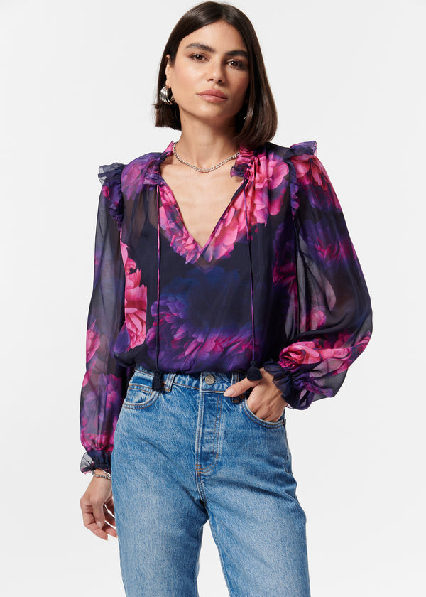 Sandy Blouse Electric Floral