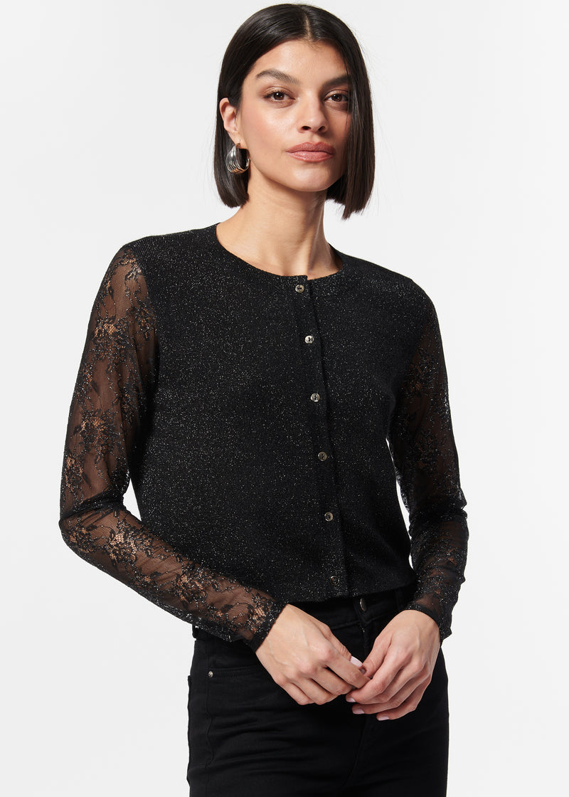 Black deals lace sweater