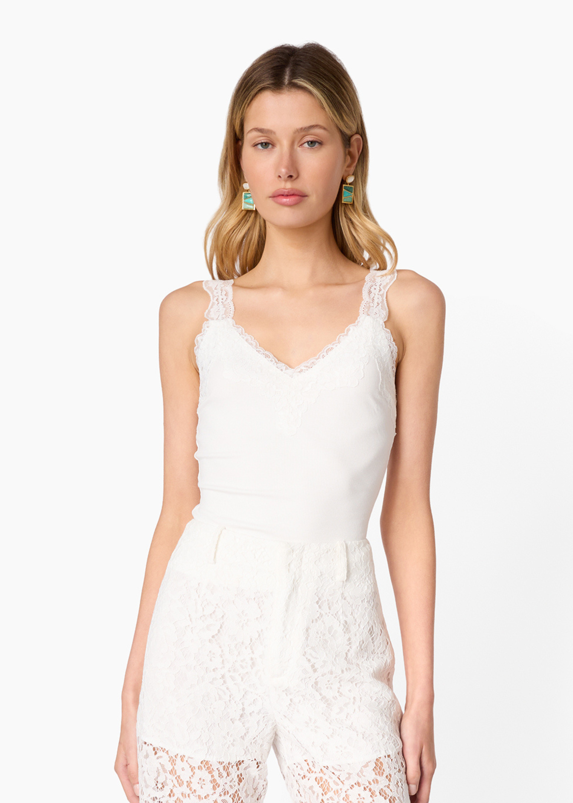 Lani Rib Knit Tank White – CAMI NYC Lani Rib Knit Tank White – CAMI NYC