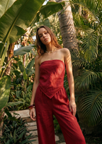 Gael Strapless Camisole Huckleberry
