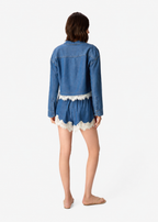 Garance Chambray Cropped Shirt Light Wash