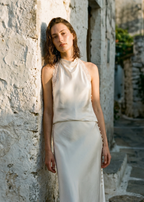 Lucille Silk Top Macadamia