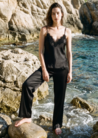 Annika Silk Camisole Black