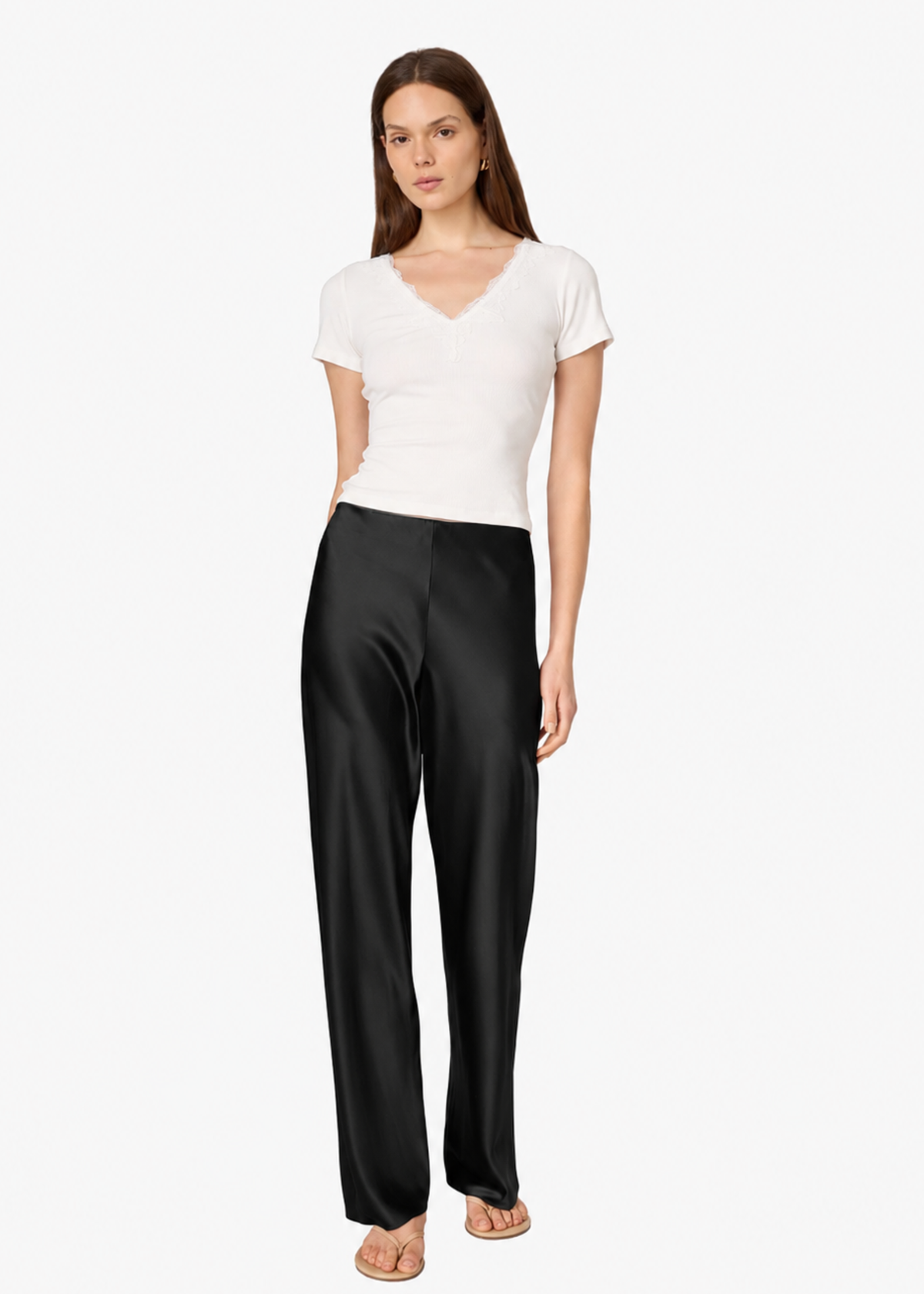 Sana Rib Knit Tee White – CAMI NYC Sana Rib Knit Tee White – CAMI NYC