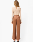 Fabian Wide Leg High Rise Pant Carob