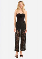 Livvy Strapless Rib Knit Bodysuit Black