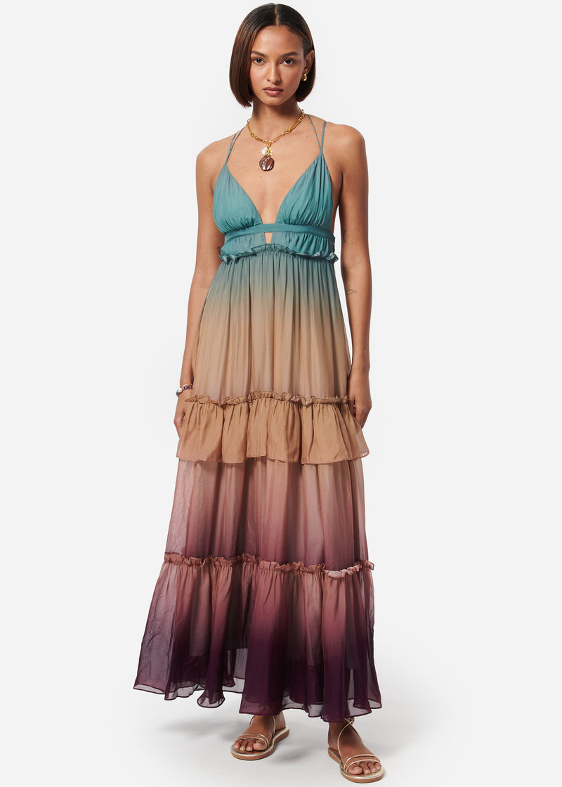 Doris Chiffon Dress Solstice Ombre