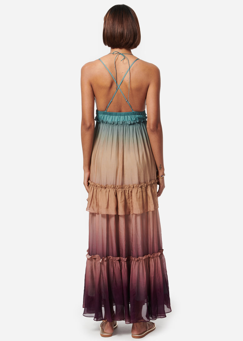 Doris Chiffon Dress Solstice Ombre