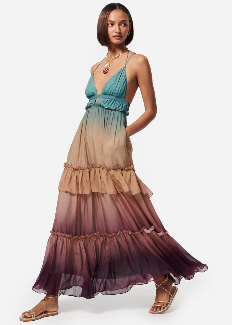 Doris Chiffon Dress Solstice Ombre