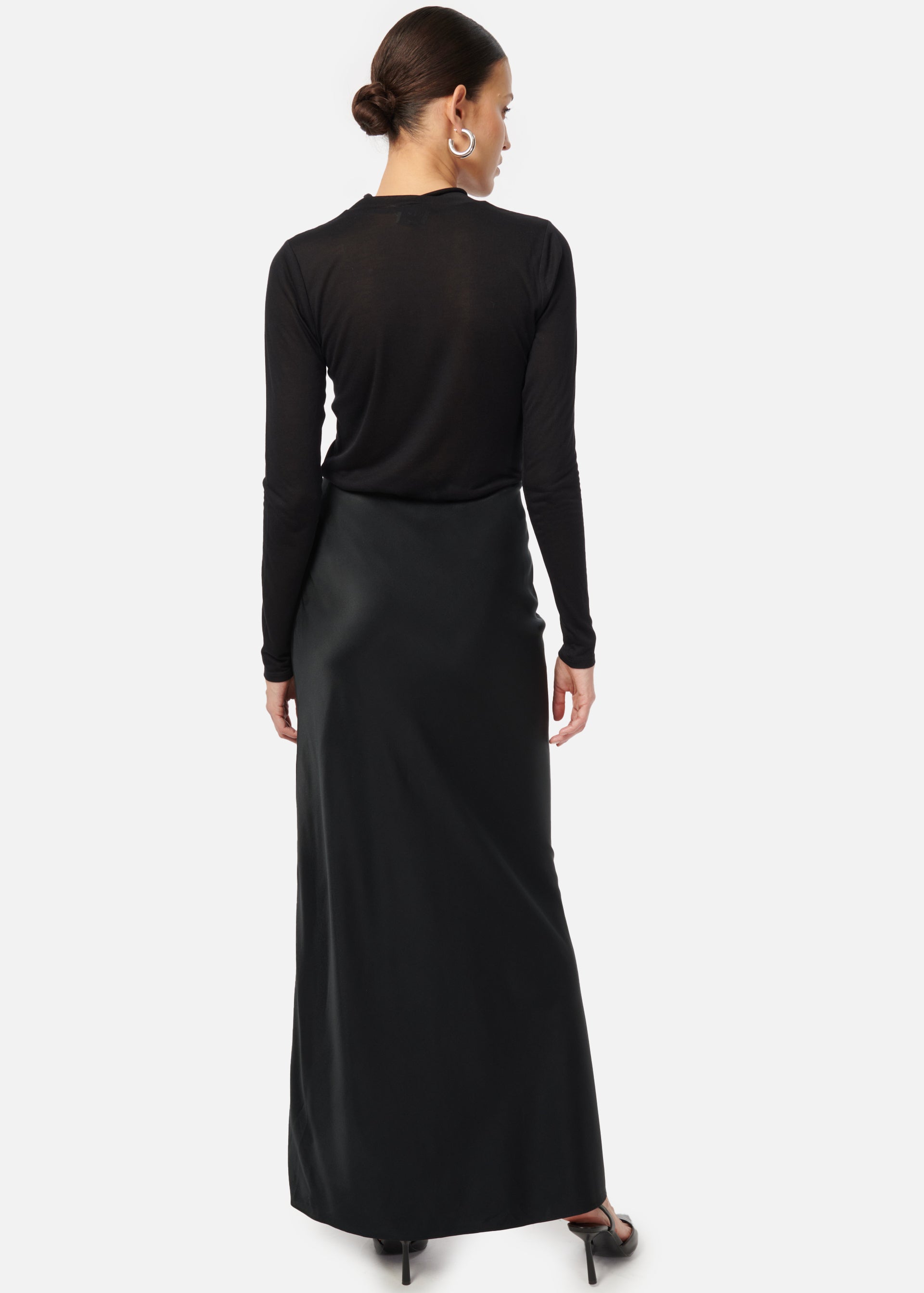 スカート UND LANDSCAPE PRINT WAIST SLIT SKIRT Slit Skirt Black – CAMI NYC