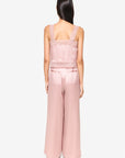 Fabian High Rise Hammered Silk Pant Begonia