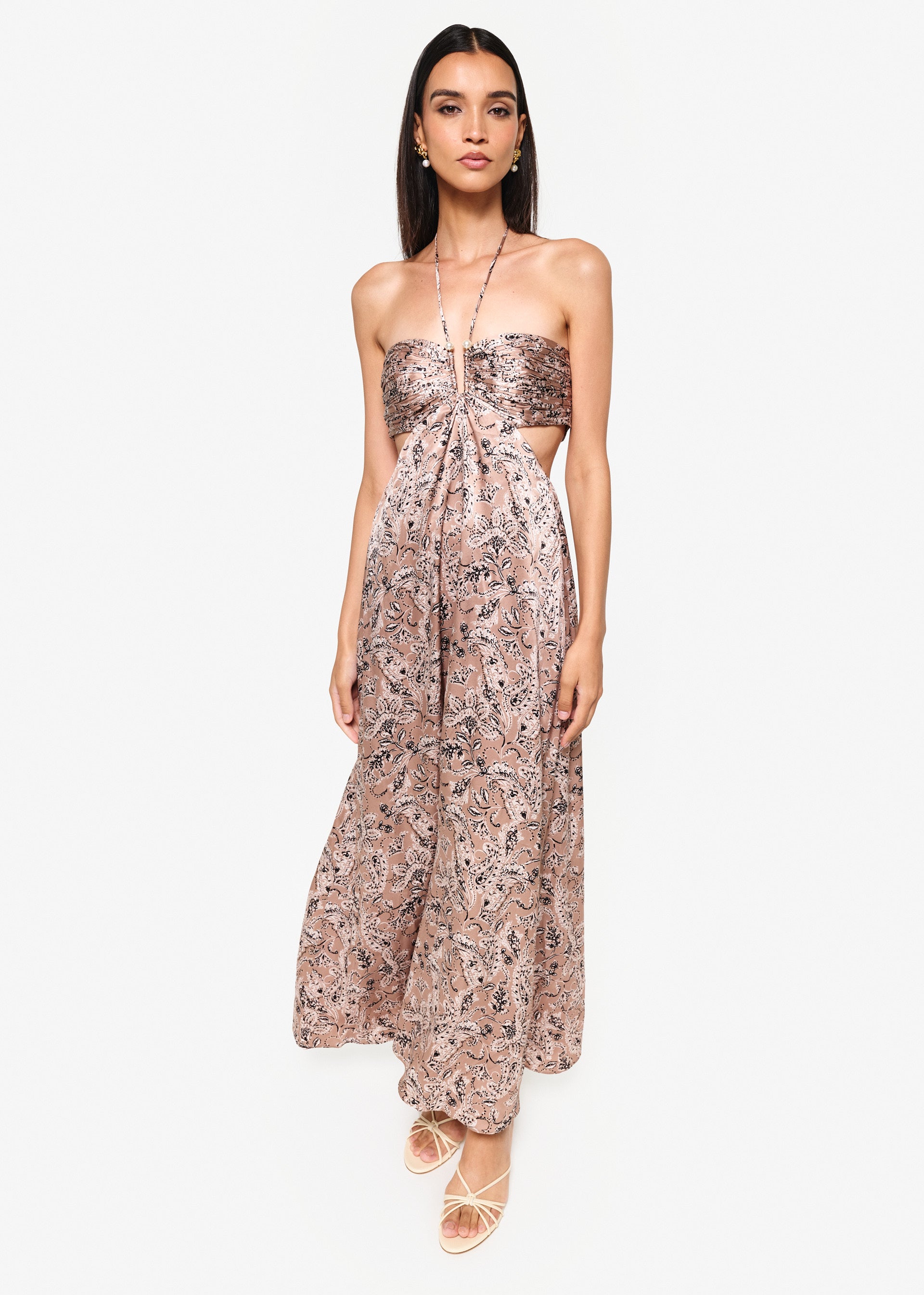 cami nyc isadora sleeveless lace panel silk midi dress Lace White Silk Dress Midi Cami Nyc Isadora Sleeveless Lace Panel Silk Midi Dress White