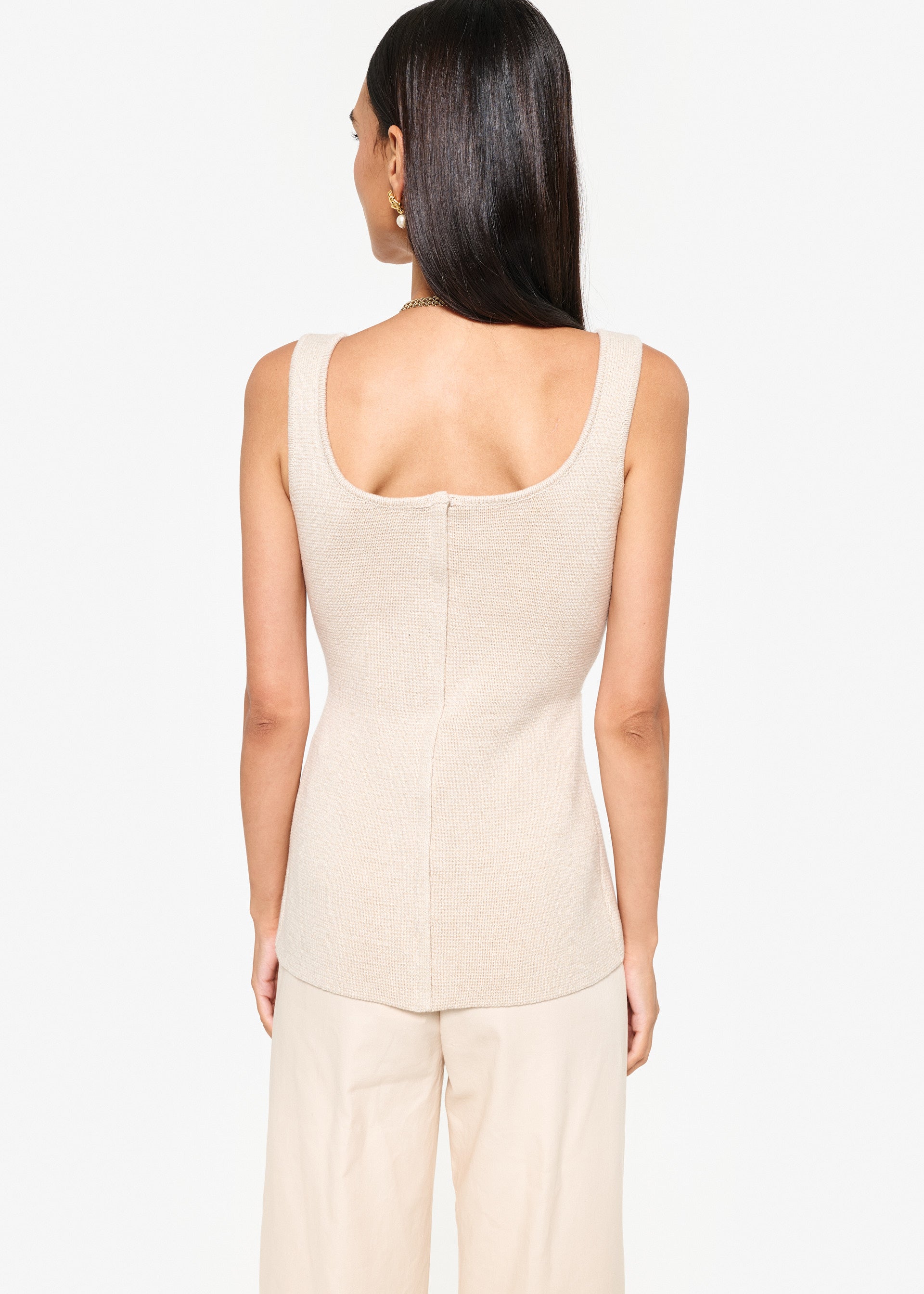 Damian Knit Top Bone