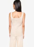 Damian Knit Top Bone