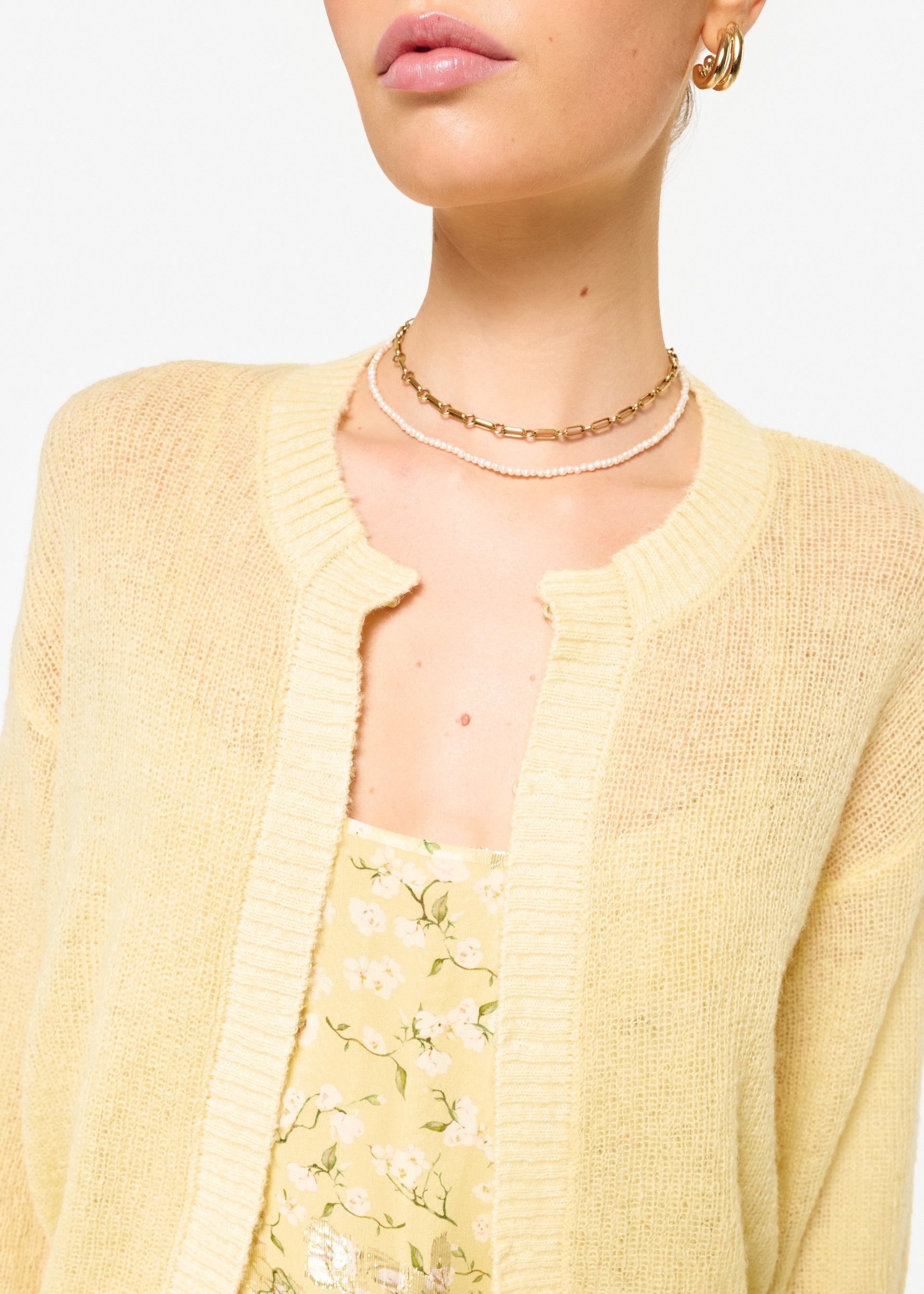 Sybil Cardigan Yuzu – CAMI NYC