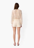 Milagros Silk Blouse Bone