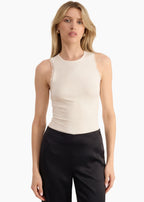 Rian Rib Knit Tank White