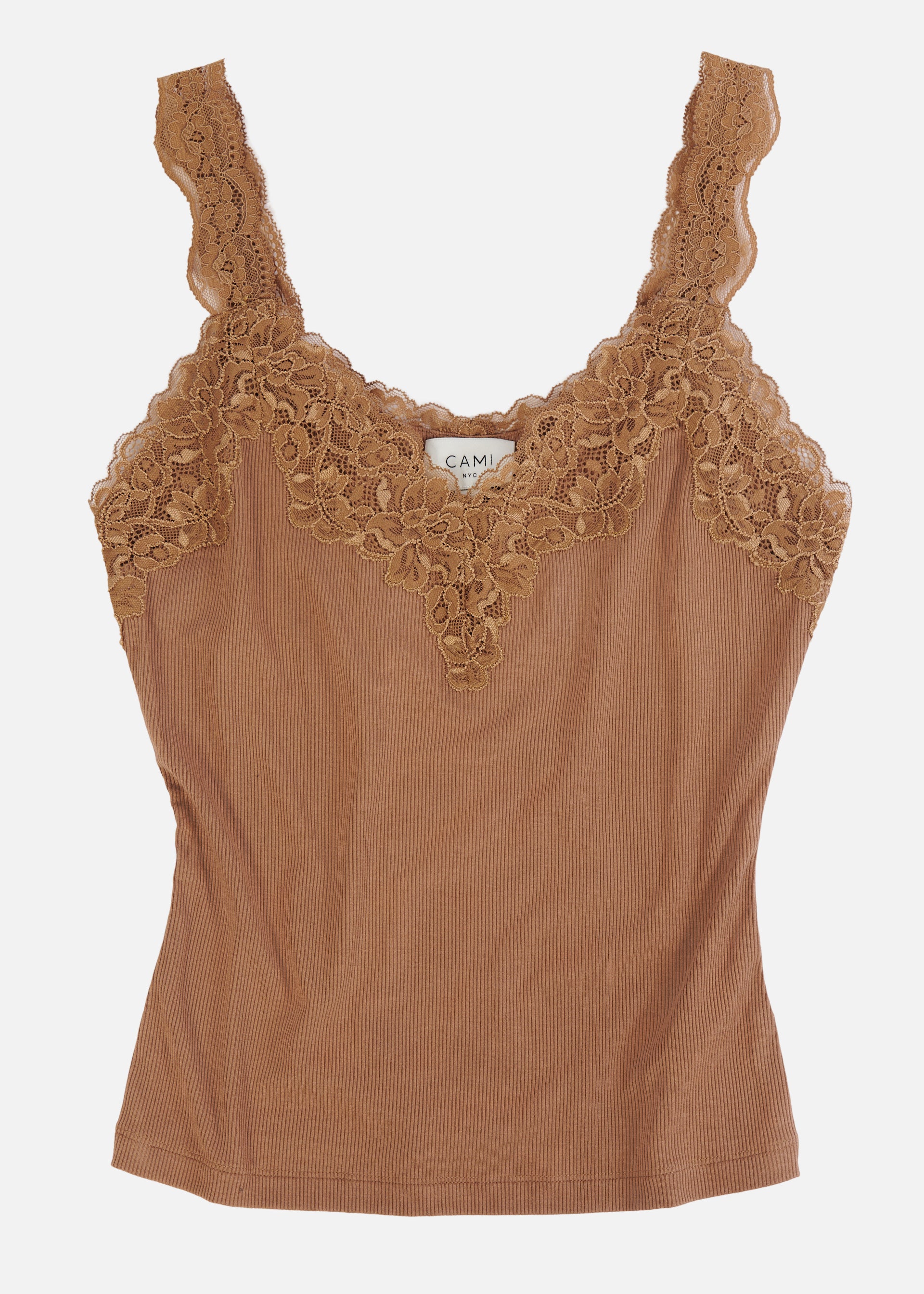 Lani Rib Knit Tank Butterscotch – CAMI NYC