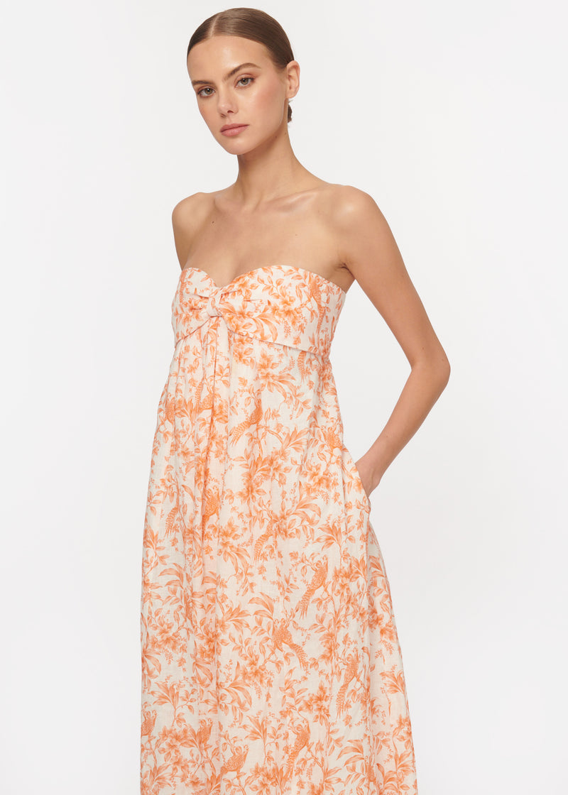 Trudie Dress Papaya Toile