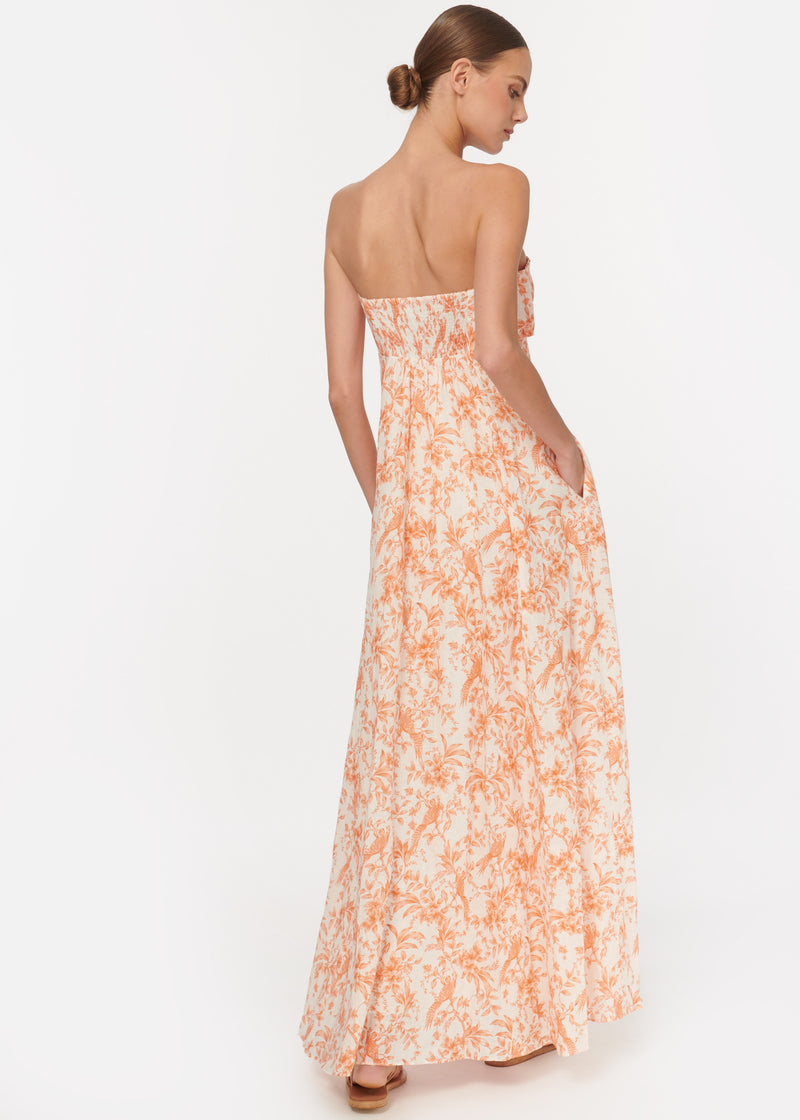 Trudie Dress Papaya Toile