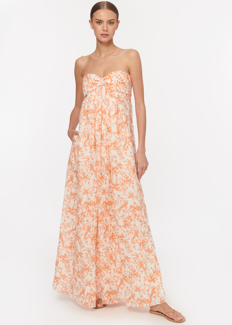 Trudie Dress Papaya Toile