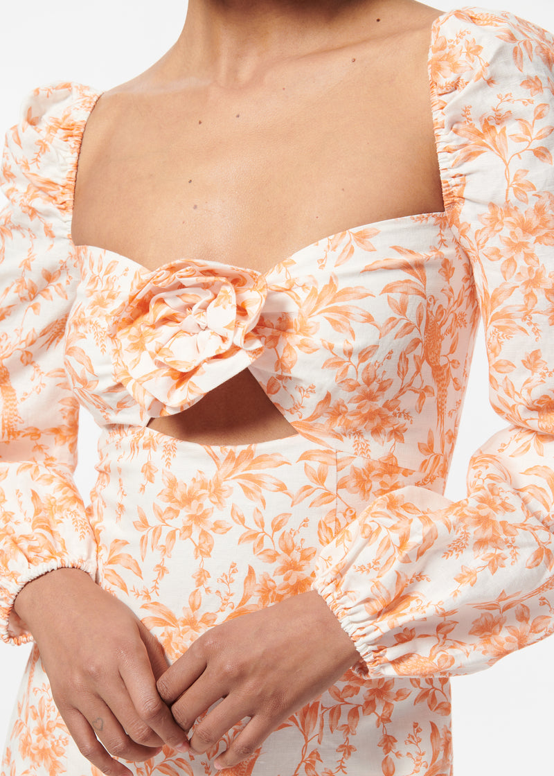 Swetha Dress Papaya Toile