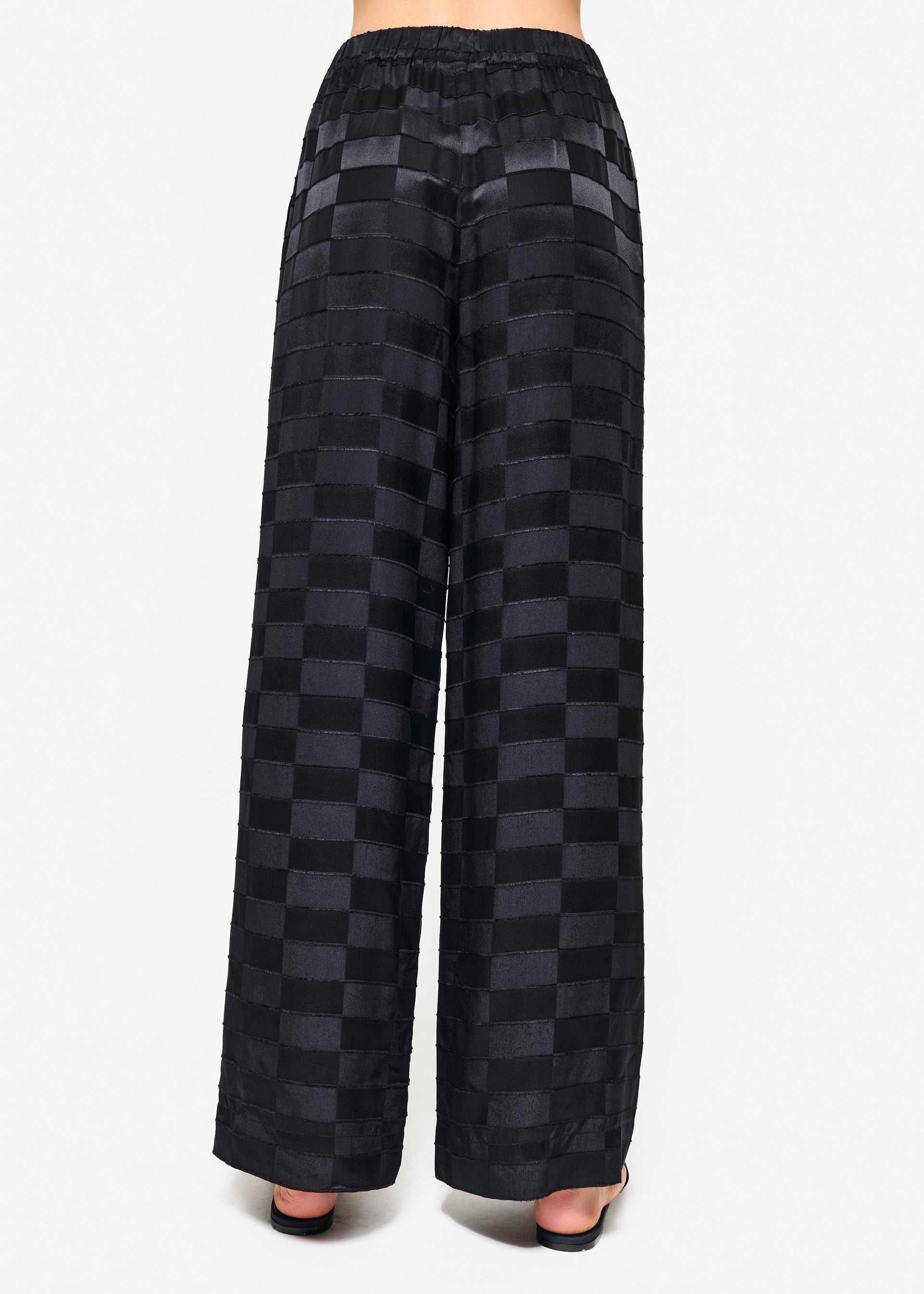 Medina Burnout Wide Leg Pant Black