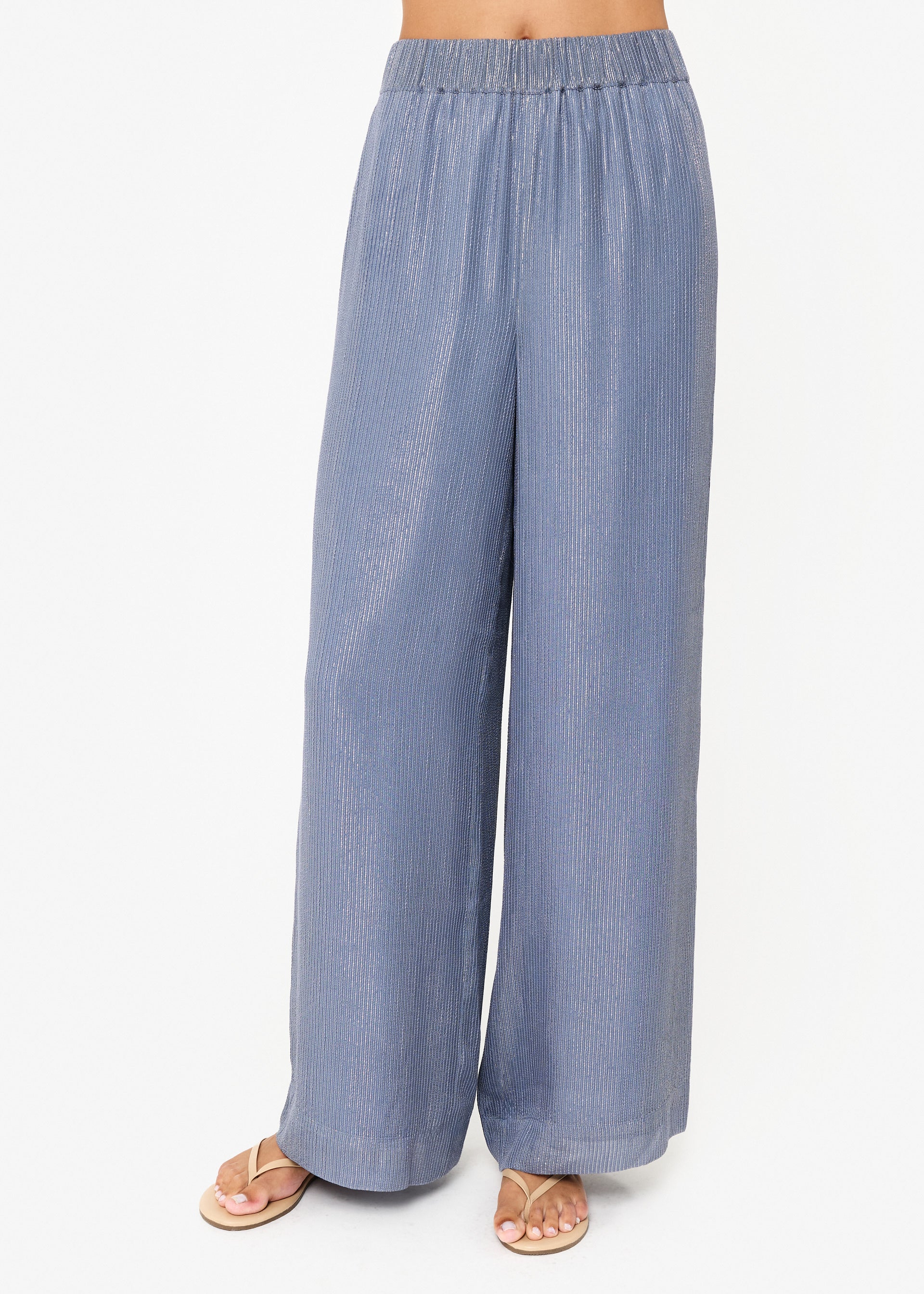 cami nyc Medina Metallic Chiffon Pant Bluebird