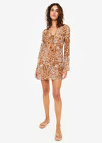 Madeira Crochet Dress Brown