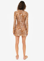 Madeira Crochet Dress Brown