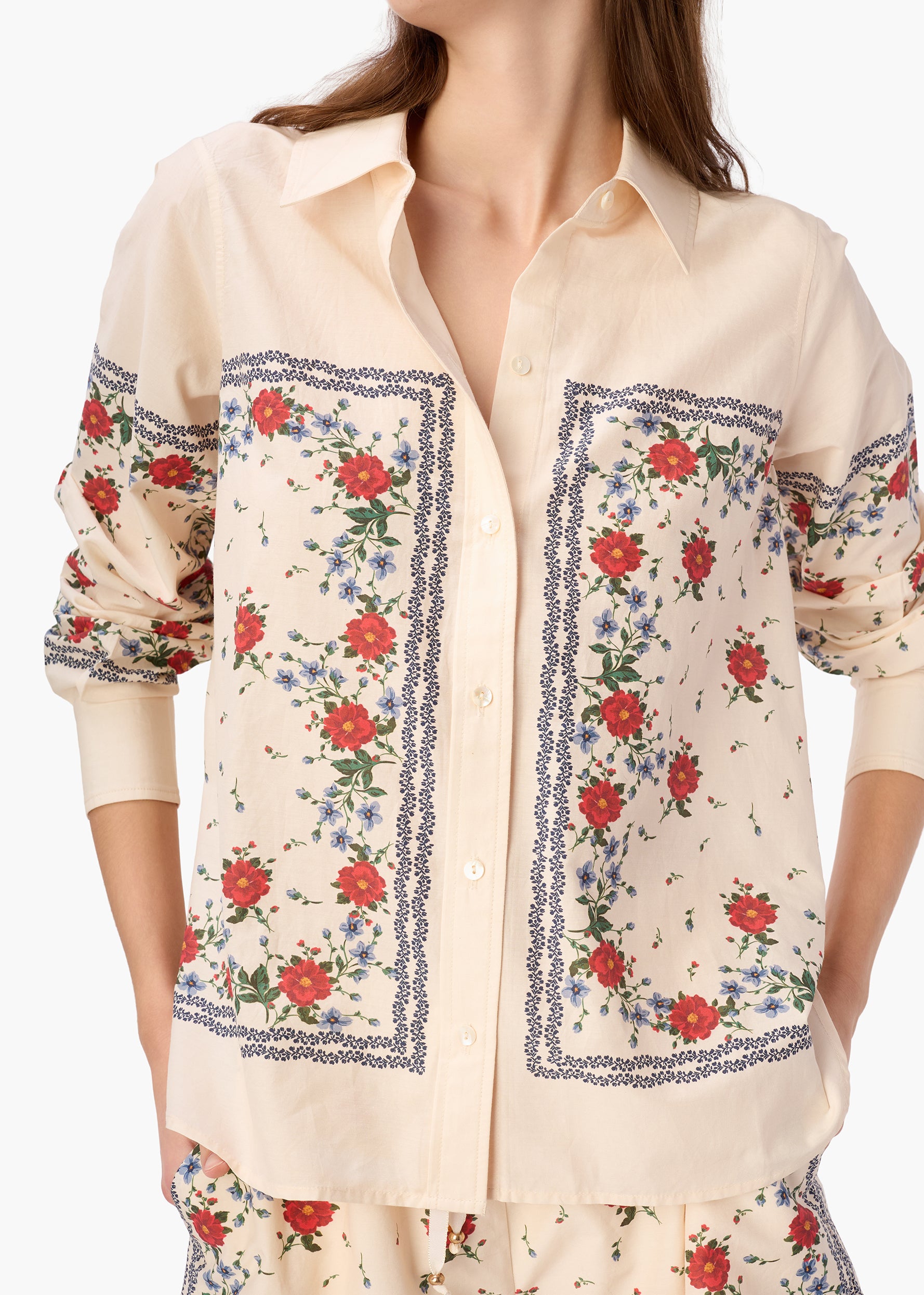 トップス FETICO BOTANICAL JACQUARD CAMI size2 Rafella Silk Cotton Top Heirloom Bandana – CAMI NYC