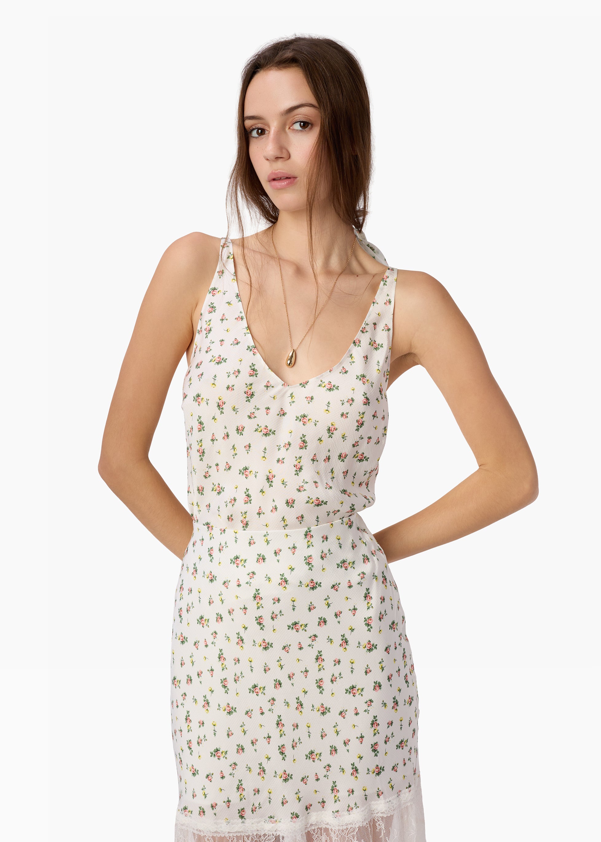 Rory Hammered Camisole Fleurette Ditsy – CAMI NYC
