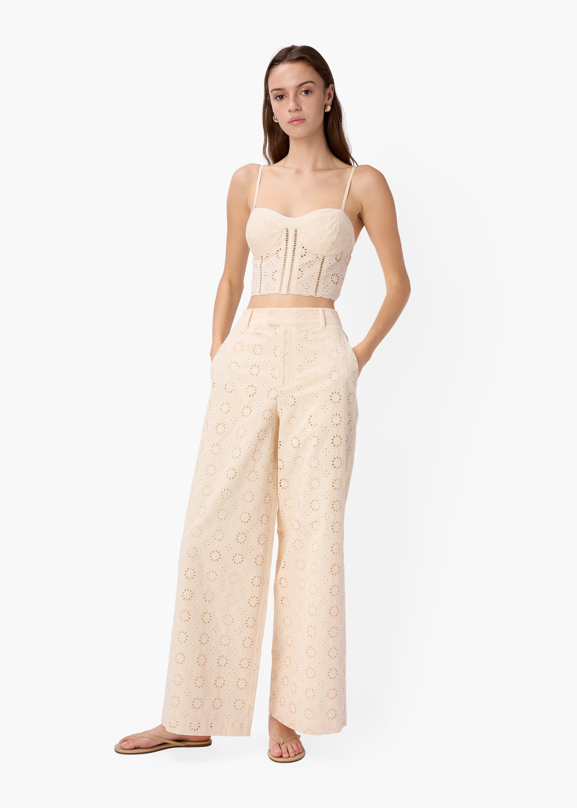 Sabia Cropped Corset Top Bone – CAMI NYC