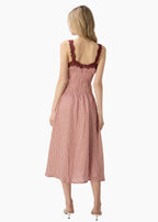 Kairina Midi Dress Berry Gingham