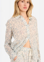 Rafella Silk Cotton Top Coastal Paisley
