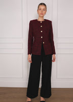 Wrenley Metallic Tweed Jacket Red Tweed