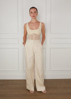 Kimber Lace Corset Bodysuit Bone