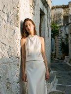 Lucille Silk Top Macadamia