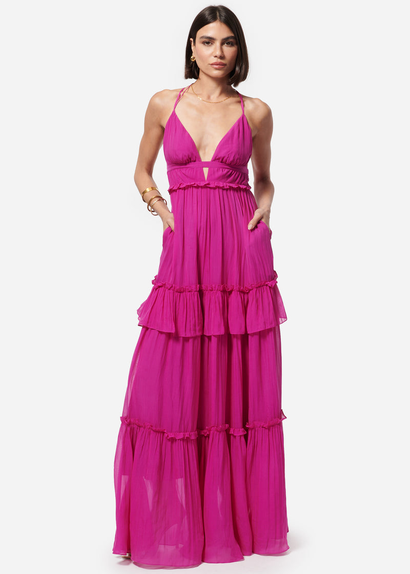 Doris Chiffon Dress Dahlia