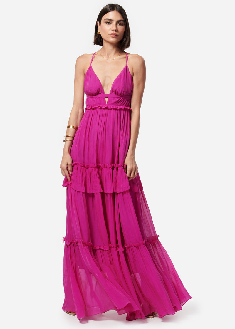 Doris Chiffon Dress Dahlia