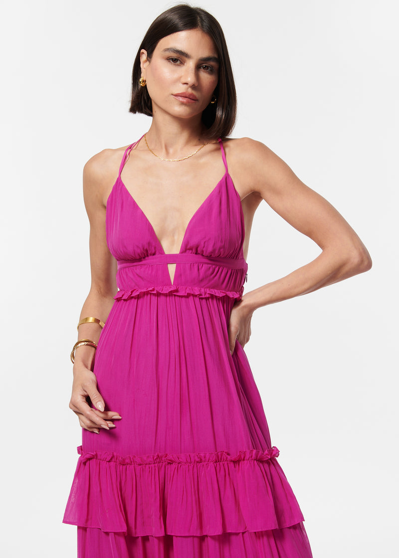 Doris Chiffon Dress Dahlia