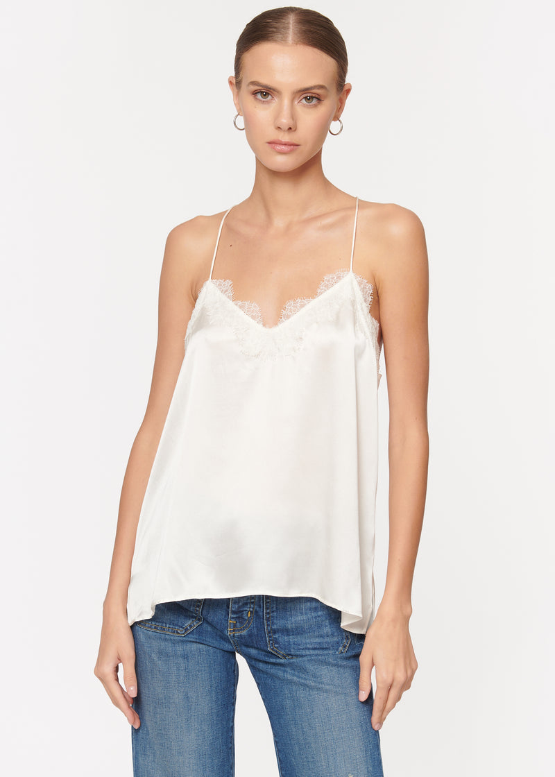 Racer Charmeuse Cami White – CAMI NYC