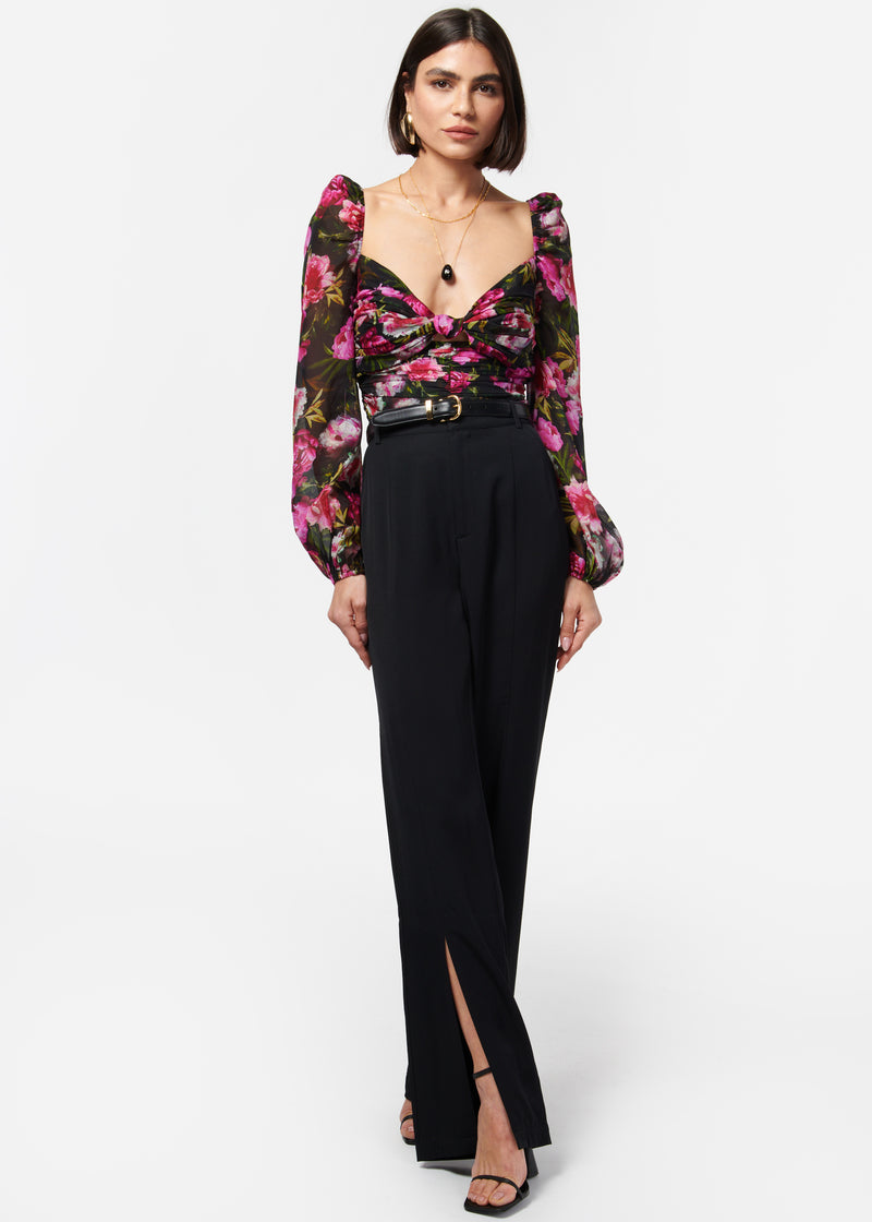 Amelie Twill Pant Black