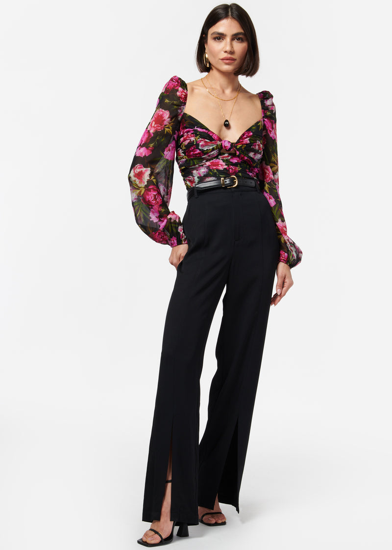 Amelie Twill Pant Black
