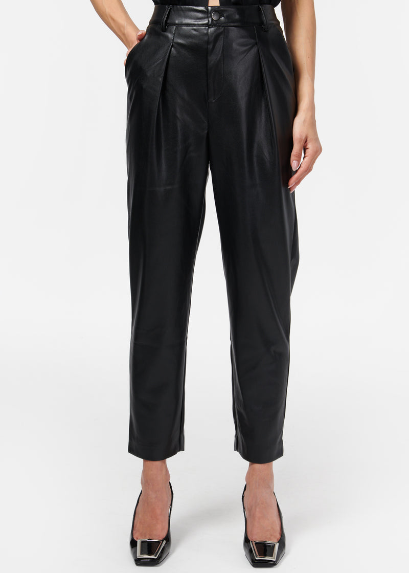 Anja Vegan Leather Pant Black