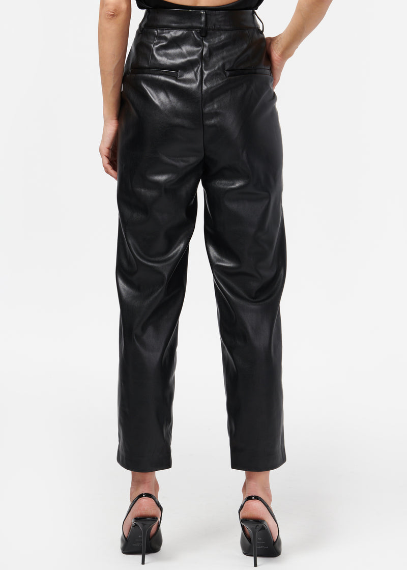 Anja Vegan Leather Pant Black