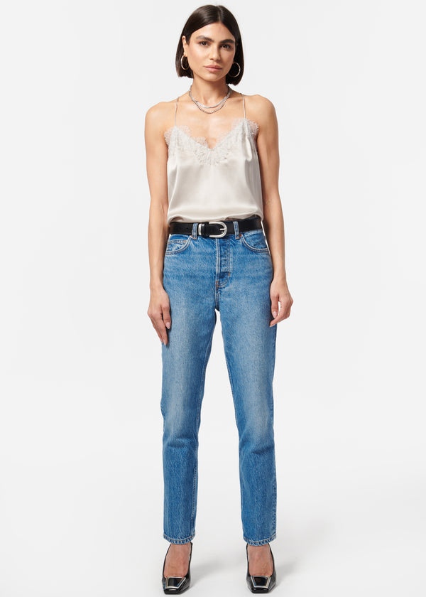 Racer Charmeuse Cami Dove