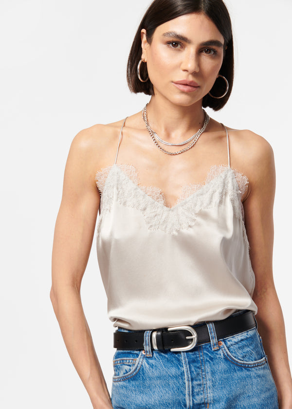 Racer Charmeuse Cami Dove
